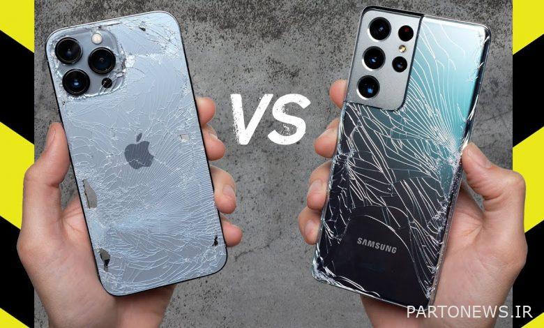 مقایسه مقاومت آیفون ۱۳ پرو مکس و گلکسی S21 اولترا در تست سقوط [تماشا کنید]