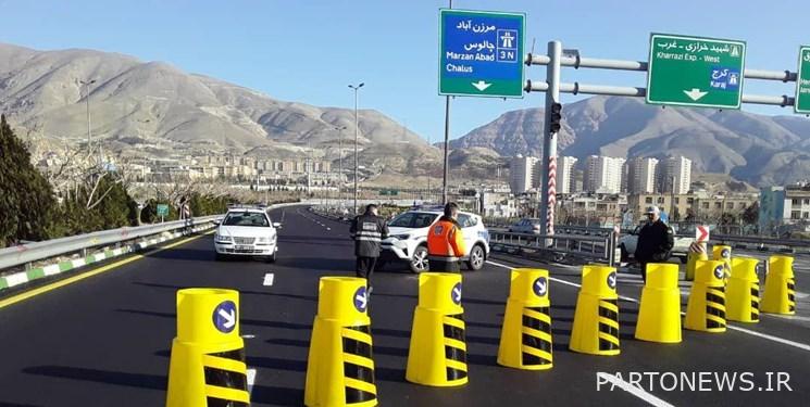 انسداد آزادراه تهران-شمال تا ۳ آبان/ مسیر جایگزین محور قدیم چالوس
