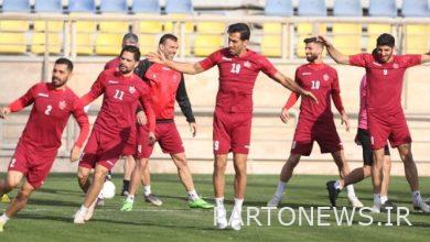 Persepolis training report | Golmohammadi and Bagheri foot players in the last training before the game with textile