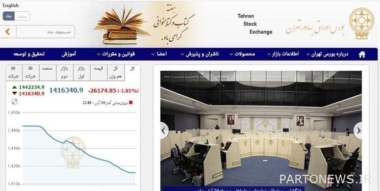 Retreat of 26,173 units of Tehran Stock Exchange index / OTC trading record broken