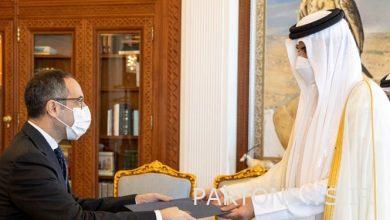 پس از چهار سال؛ سفیر مصر استوارنامه خود را تقدیم امیر قطر کرد