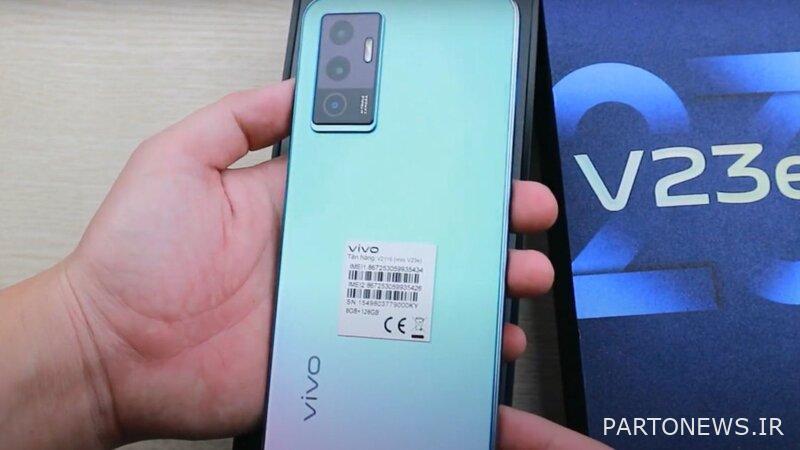 Back panel and specifications of Vivo V23E smartphone - Chicago