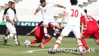 Iran lost to Lebanon in the first half with a strange mistake