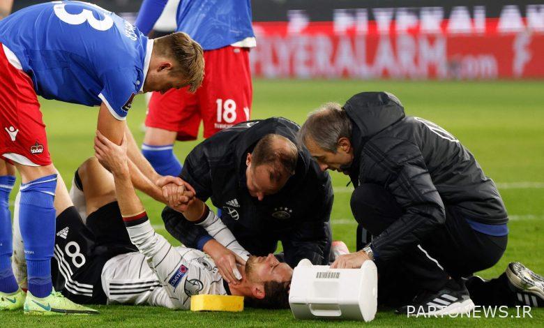 لئون گورتزکا بازی آلمان را پس از ضربه سر از دست داد |  اخبار فوتبال