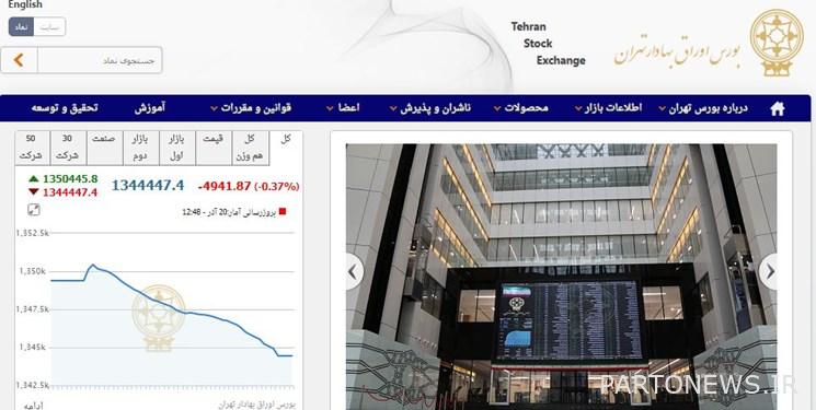 Decrease of 4941 units of Tehran Stock Exchange index / the value of transactions in two markets reached 4.8 thousand billion Tomans