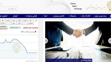 سحب 2553 وحدة من مؤشر بورصة طهران / قيمة التعاملات في السوقين 6.6 ألف مليار تومان