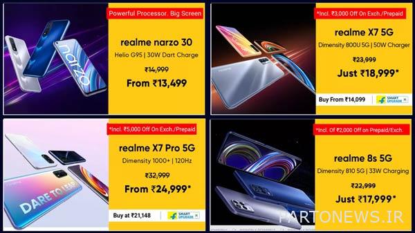 فروش جشنواره Realme Flipkart: پیشنهادهای تخفیف در Realme GT 5G، Realme Narzo 30A، Realme X7 Max و موارد دیگر
