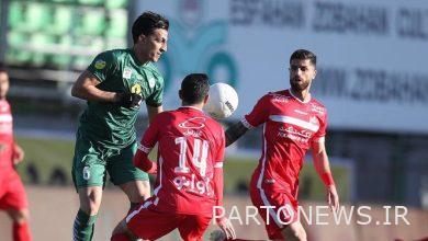 Persepolis vs. Zobahan at the end of the first half