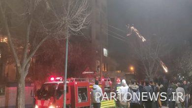 Widespread fire in 16 cosmetics shops in Nasser Khosrow