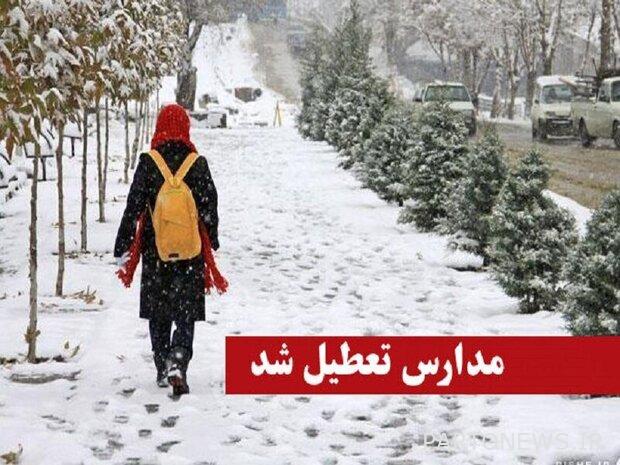 Snow, flood and cold all over Iran / Which cities' schools were closed?