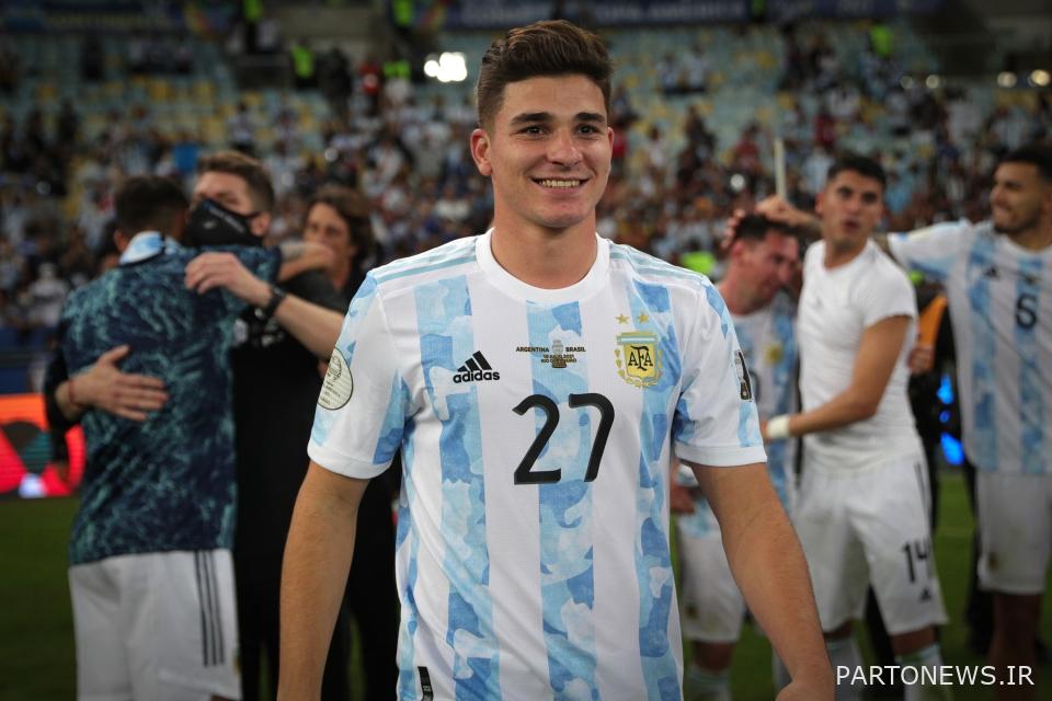 آلوارز حتی در سال 2021 در کنار لیونل مسی قهرمان کوپا آمریکا شد