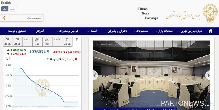 Withdrawal of 8,036 units of Tehran Stock Exchange index / The value of transactions in the two markets did not even reach 5 thousand billion Tomans