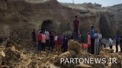 A coastal rock falls on Qeshm Island