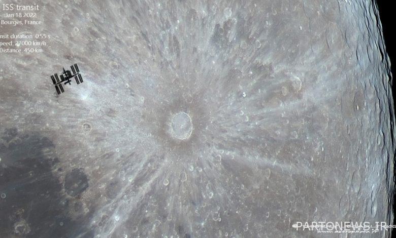 عکس خیره کننده ایستگاه فضایی در حال عبور از ماه را با جزئیات کامل ثبت می کند