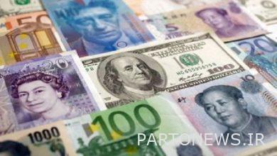 The exchange rate of 22 currencies decreased