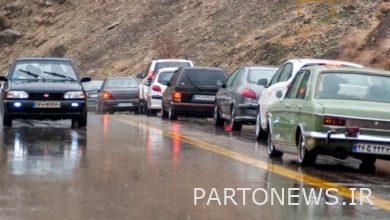 Which provinces's roads are snowy and rainy today