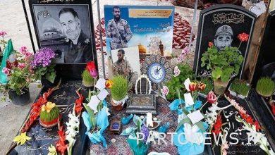 لحظة تسليم السنة وبداية نبع النفوس في حديقة المدينة الصفوية بجوار شهداء نجف اباد