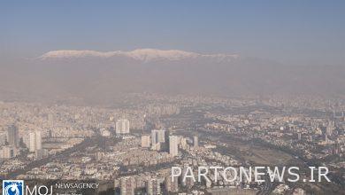 من المتوقع أن تهب رياح قوية وغبار متصاعدة بشكل مؤقت في طهران