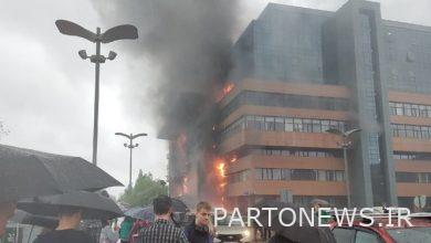 انتشار حريق في مركز تسوق غربي موسكو + فيلم