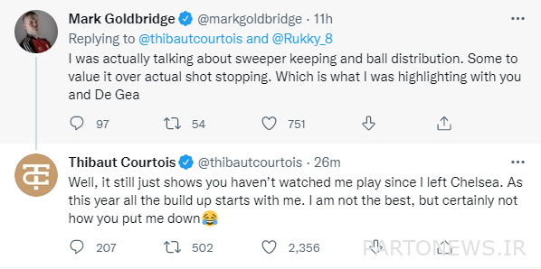 کورتوا همچنان می خواست از بازی خود دفاع کند