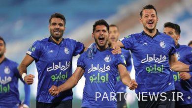 The end of the virtual margins of Esteghlal/Yazdani stars was placed next to Mehdipour+photo