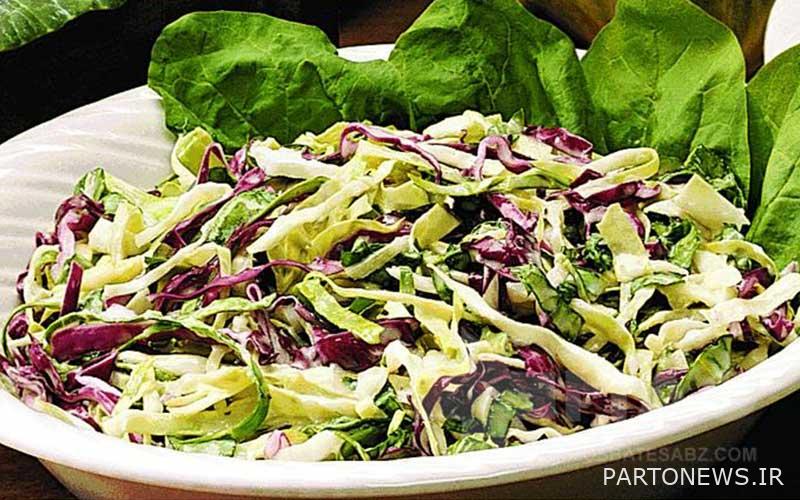 Spinach and cabbage salad