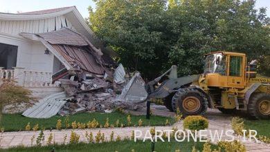 هدم وهدم فيلا فاخرة على طريق تشالوس + فيديو