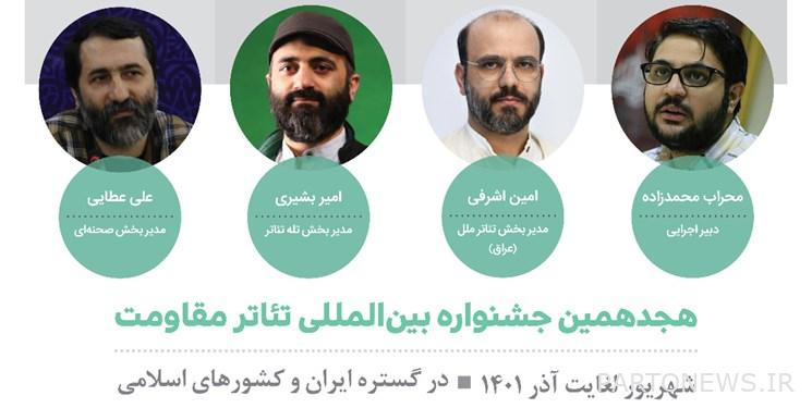 The executive secretary and managers of three sections of the resistance theater festival were appointed