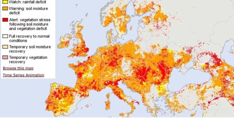 The worst drought in the last 500 years in the green continent/ 64% of Europe is in danger