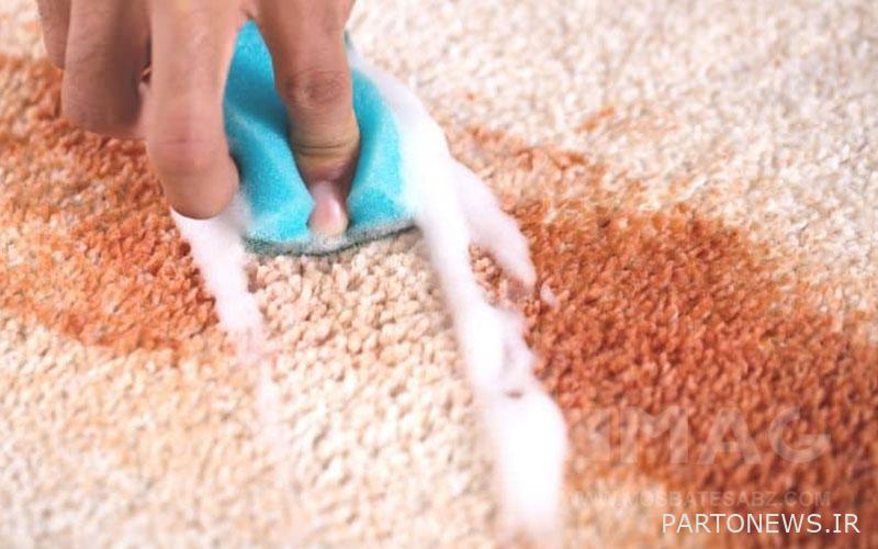 Cream stain on the carpet