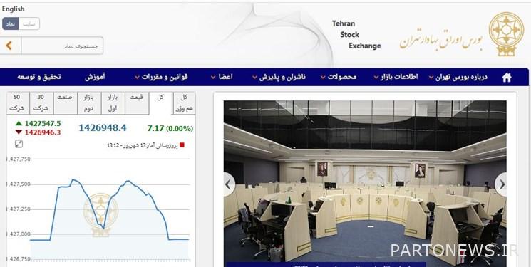 ارتفع مؤشر بورصة طهران بمقدار 7 نقاط