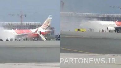 The fire of an Indian plane at Muscat airport + video