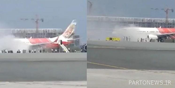 The fire of an Indian plane at Muscat airport + video