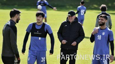 Sardar Azmoun's special exercises under the supervision of the national team coach