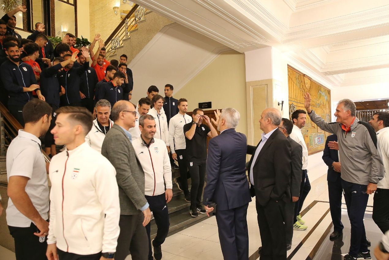 The presence of the Minister of Sports in the national team camp/Keirosh's joke with Sajjadi+pictures