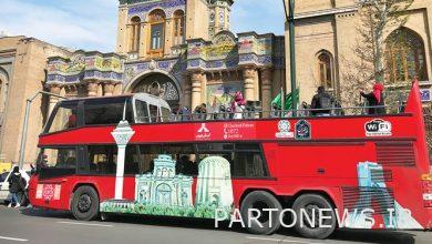 The number of tourist buses in Tehran is increasing