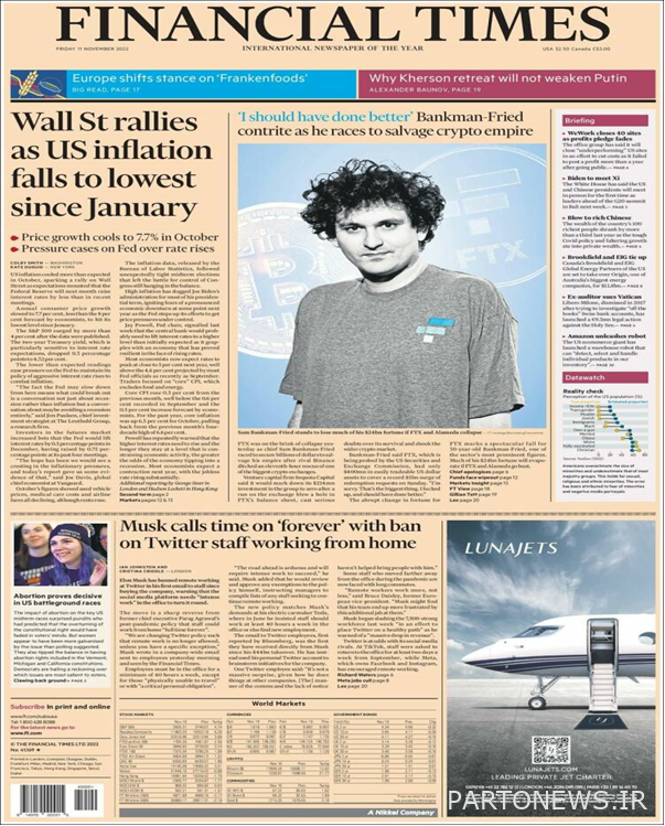 Titles of prominent newspapers in the world;  Twitter on the brink of bankruptcy, warning of mass strikes in the UK