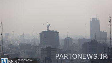 Tehran's air quality on 25 Azar 1401/ Tehran's air quality index is 148