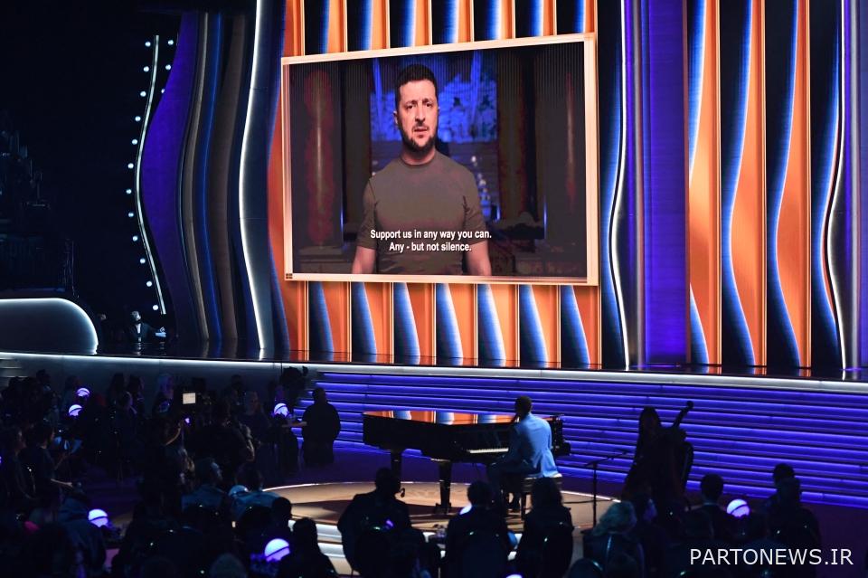 زلنسکی از طریق ویدئو در تعدادی از رویدادهای بزرگ مانند گرمی ظاهر شده است