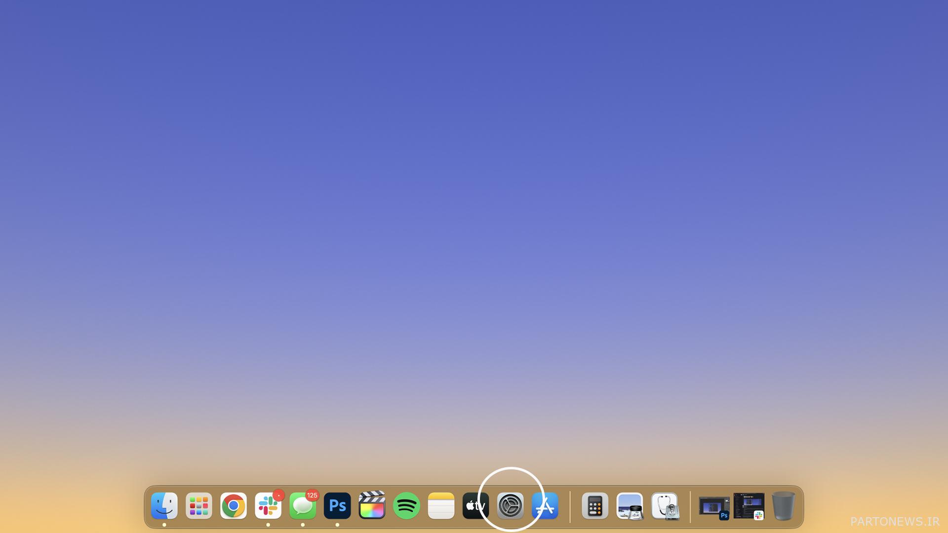 تنظیمات سیستم مک بوک