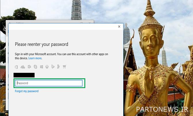 نحوه تغییر رمز عبور در ویندوز 10