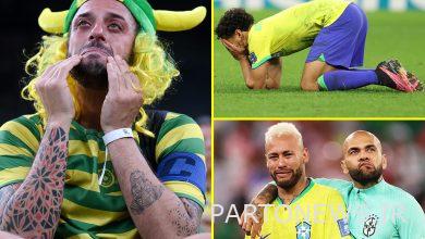 نیمار در گریه، آنتونی ستاره منچستریونایتد ویران شده، و رودریگو توسط هم تیمی رئال مادرید، لوکا مودریچ تسلیت می‌یابد در حالی که نفرین برزیل در جام جهانی ادامه دارد.