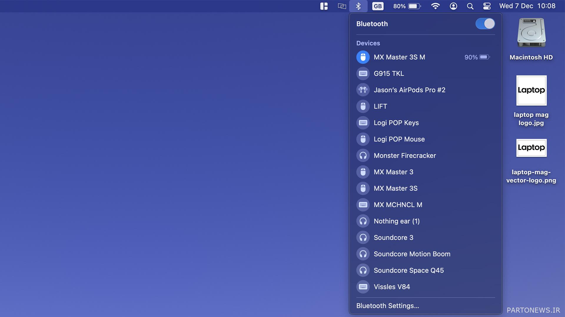 نحوه اتصال AirPods به مک بوک