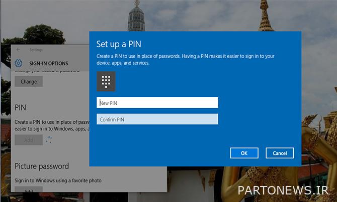 نحوه تغییر رمز عبور در ویندوز 10