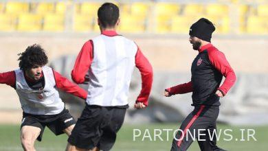 Persepolis training report  Intra-team football and Yahya/Sheikh's special emphasis is still under the supervision of doctors