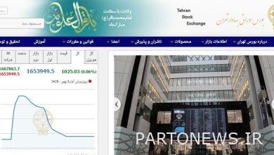 1025 نقطة نمو في مؤشر بورصة طهران