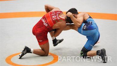 The line and emblem of the world wrestling champion for selected competitors - Mehr news agency Iran and world's news