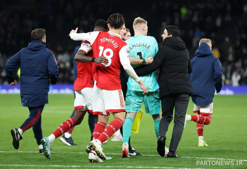 Ramsdale توسط هم تیمی ها و Mikel Arteta پس از لگد مهار شد