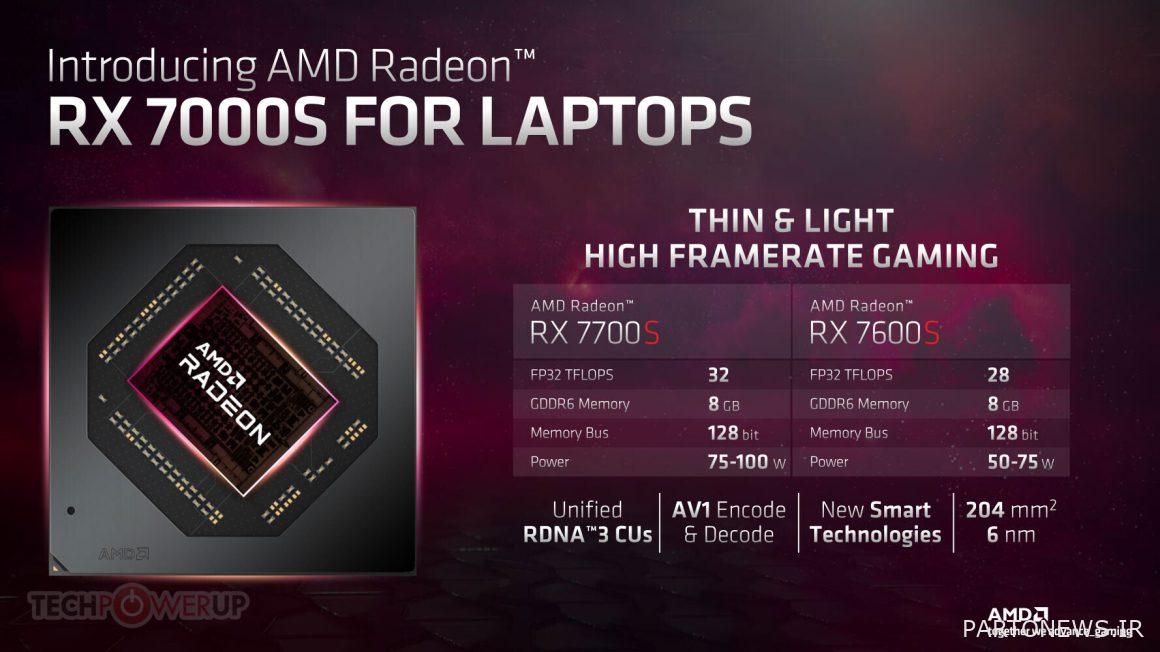 قدمت AMD بطاقات رسومات الكمبيوتر المحمول Radeon RX 7000 RDNA 3