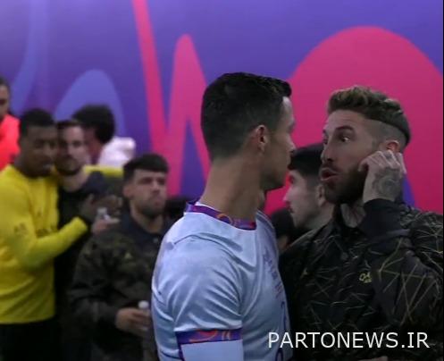 رونالدو و رونالدو قبل از یک بازی دوستانه ماه گذشته همدیگر را در آغوش گرفتند